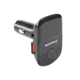   Szivargyújtós FM transzmitter Bluetooth kihangosítóval, QC3.0 USB töltővel és voltmérővel 12/24V – WAYME