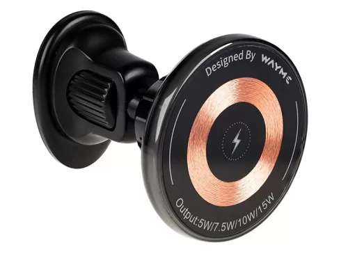 Telefontartó szellőzőbe rögzíthető, mágneses, 15W Induktív Töltővel + USB Kábel > USB-C 100 cm – Carmotion 