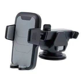   Telefontartó szélvédőre, műszerfalra fekete, tapadókorongos rögzítés, teleszkópos szár – Carmotion 