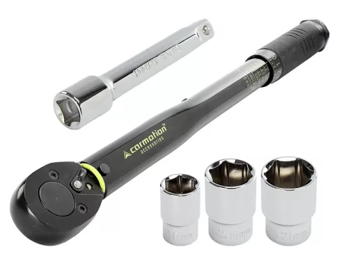Nyomatékkulcs készlet 28-210 Nm 1/2″, 17/19/21 mm dugókulcsokkal – Carmotion