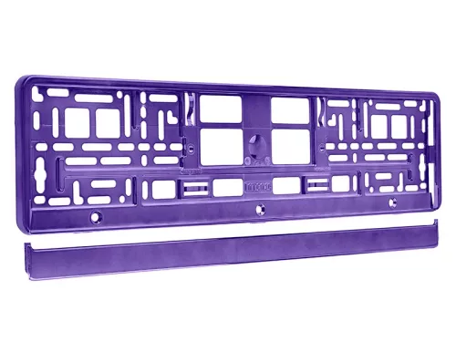 Fém rendszámtábla keret, lila – Carmotion 