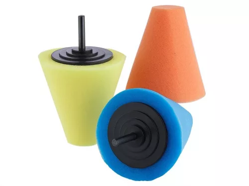Polírozó kúpok FI 32 x FI 80 x 80 mm, M6 adapter, 3 db. – Carmotion 