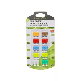   Biztosíték készlet UNI késes biztosítékok LED kijelzővel, 10 db – Carmotion 