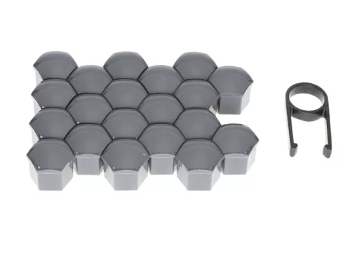 Kerékanya kupak - kerékcsavar kupak grafit szűrke 17 mm-es csavarvédők 20 db – Carmotion 