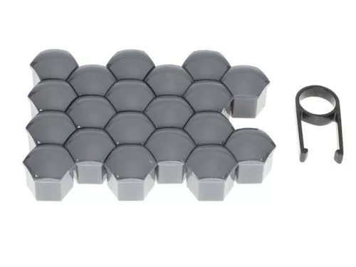Kerékanya kupak - kerékcsavar kupak grafit szűrke 19 mm-es csavarvédők 20 db – Carmotion 
