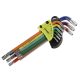  230 mm-es nyitott végű imbuszkulcsok TORX csavarokhoz, T10 - T50, 9 db, színes – Carmotion 