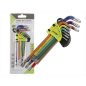    230 mm-es nyitott végű imbuszkulcsok TORX csavarokhoz, T10 - T50, 9 db, színes – Carmotion 