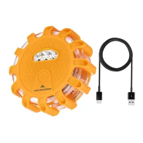   Figyelmeztető lámpa mágnessel és kampóval (USB-C töltés), 12 LED + 3 LED (1db) – Carmotion
