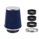 Sport légszűrő, kúpos 120x130x90 mm, kék/króm, adapterek: 60, 63, 70 mm– Carmotion 