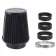 Sport levegőszűrő kúpos fekete 120x130x90 mm, adapterek: 60, 63, 70 mm – Carmotion 