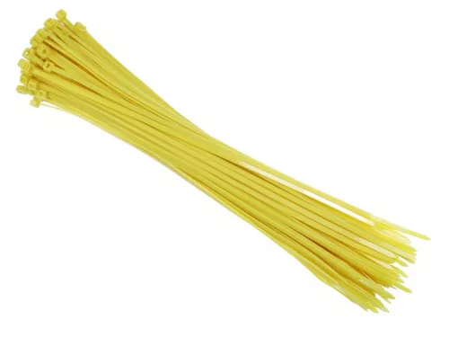 Kábelkötegelő 3,6 × 300 mm, sárga, 100 db – Carmotion