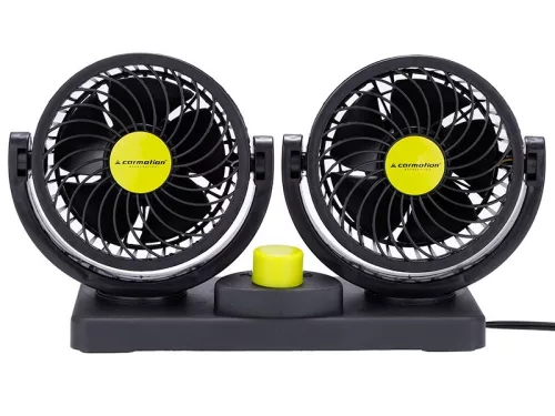 Ventilátor 12V 2x10 cm átmérőjű állítható rotor – Carmotion