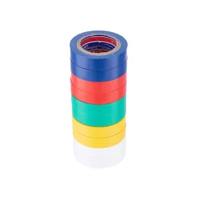   Szigetelőszalag PVC 15 mm x 20 m, színes, 10 db – Carmotion