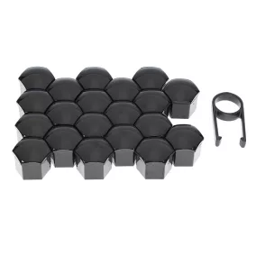   Kerékanya kupak - kerékcsavar kupak fekete 21 mm-es csavarvédők 20+1db – Carmotion 