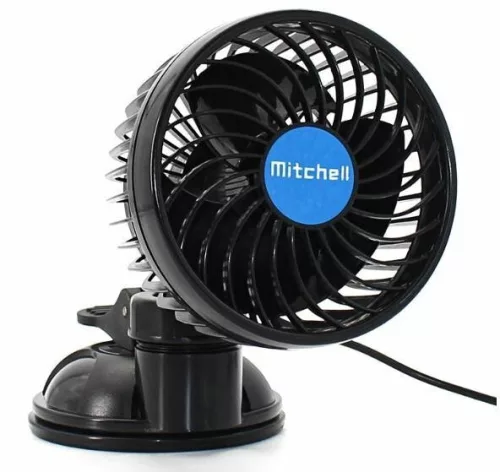 Ventilátor 24V szivargyújtós 1x11,5 cm (4,5") átmérőjű tapadókorongos, szélvédőre – CarCommerce