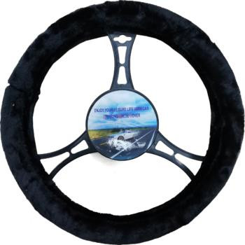 Kormányvédő fekete szőrös | 37-39 cm