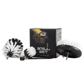   K2 Brill SET Pro – Kárpit tisztító kefe készlet, fúróba fogható (4db)