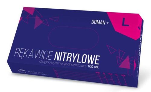 Védőkesztyű, egyszeri használatra L-es 100 db RNBL10001 nitril