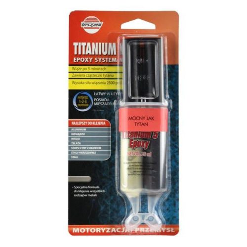 Kétkomponensű epoxy fémragasztó 25 ml - Titanium Epoxy