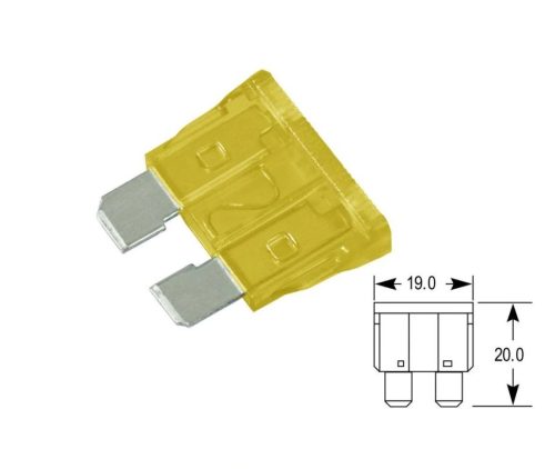 Biztosíték normál késes 20A (sárga)