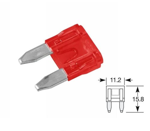 Biztosíték mini 10A (piros)
