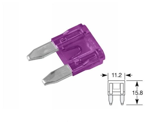 Biztosíték mini 3A (lila)