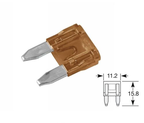 Biztosíték mini 7,5A (barna)