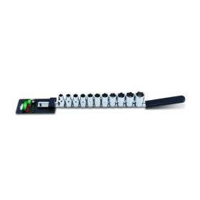   Dugókulcs fej készlet, 11 db | 1/2" hatszög, rövid | Toptul