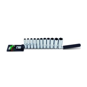 Dugókulcs fej készlet - 1/2" - 11 db - hatszög hosszú - Toptul