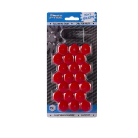   Kerékanya kupak - kerékcsavar kupak piros 17 mm 21 db (J-Tec)
