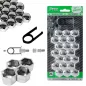   Kerékanya kupak - kerékcsavar kupak krómozott 21 mm 21 db (J-Tec)