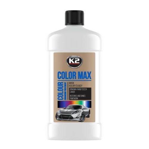 K2 | COLOR MAX - Színes fényes viasz Fehér | 500ml