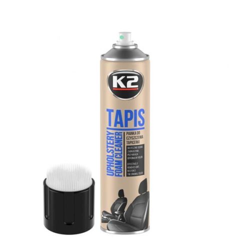 K2 TAPIS Upholstery – Kárpit és szövettisztító habspray kefés fejjel 600 ml