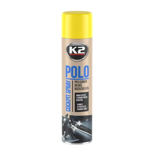 K2 POLO COCKPIT – Műszerfalápoló spray – citrom illat, fényes hatás 600 ml