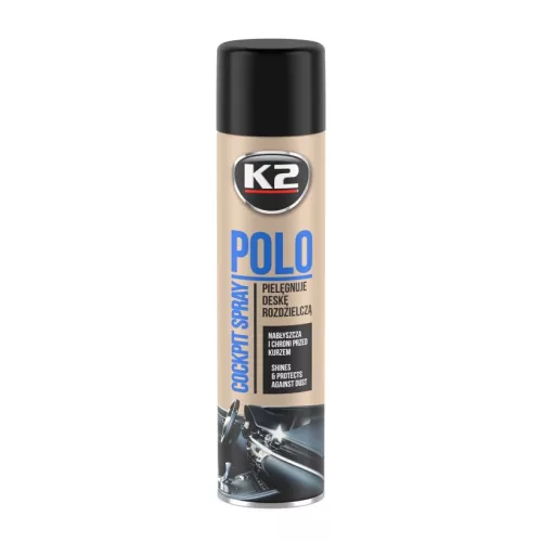 K2 POLO COCKPIT – Műszerfalápoló spray – fahren/új autó illat – fényes hatás – 600 ml 