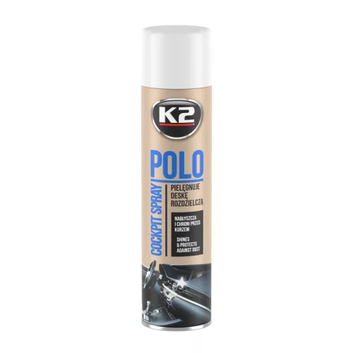K2 POLO COCKPIT – Műszerfalápoló spray – Friss illat, fényes hatás 600 ml