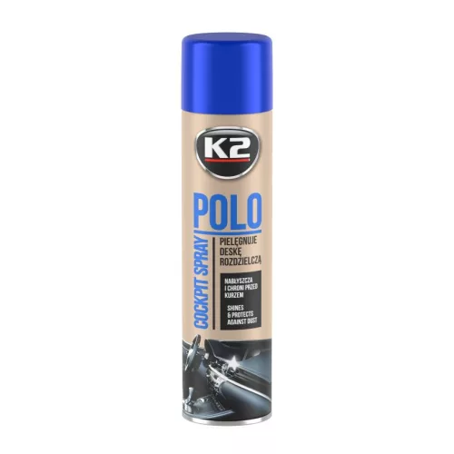 K2 POLO COCKPIT – Műszerfalápoló spray – levendula illat, fényes hatás 600 ml