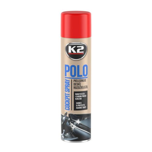 K2 | POLO COCKPIT műszerfalápoló | eper illat | fényes hatás | 600 ml 