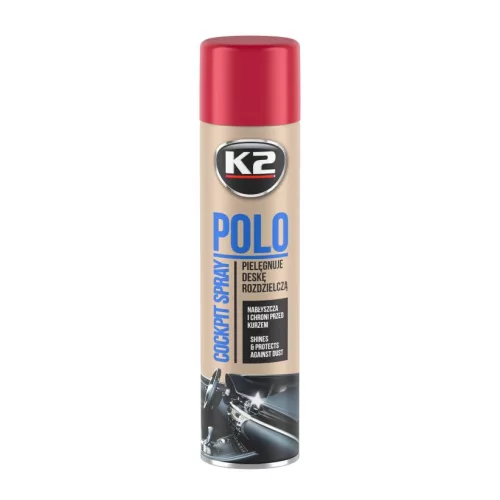 K2 POLO COCKPIT – Műszerfalápoló spray – cseresznye illat, fényes hatás 600 ml