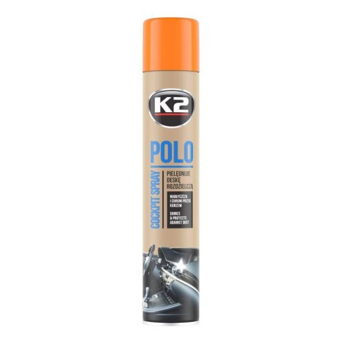 K2 | POLO COCKPIT műszerfalápoló | barack illat | fényes hatás | 750 ml 