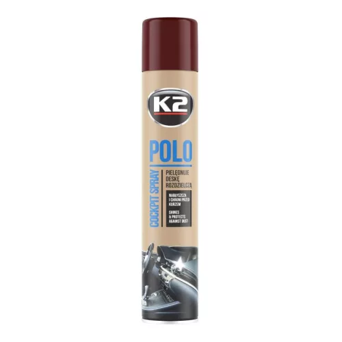 K2 POLO COCKPIT – Műszerfalápoló spray – kávé illat, fényes hatás 750 ml