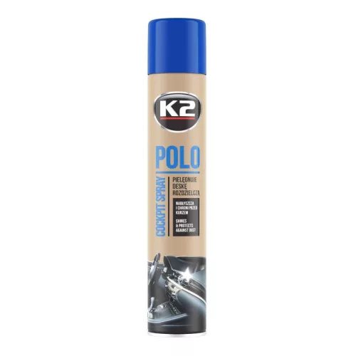K2 POLO COCKPIT – Műszerfalápoló spray – levendula illat, fényes hatás 750 ml