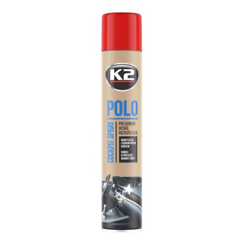 K2 | POLO COCKPIT műszerfalápoló | eper illat | fényes hatás | 750 ml 