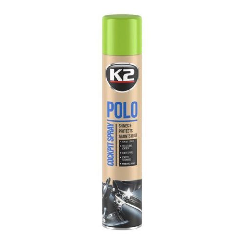 K2 - POLO COCKPIT műszerfalápoló - zöldalma illat - fényes hatás - 750 ml