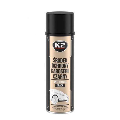 K2 | Alvázvédő spray rücsi, kavicsvédelem – fekete 500ml