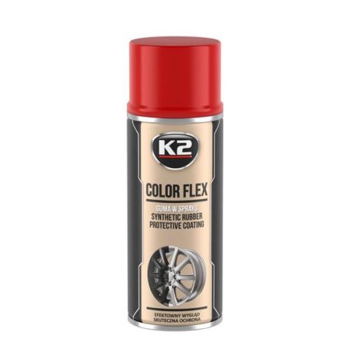 K2 | COLOR FLEX CARBON Gumi festék spray piros | 400 ML