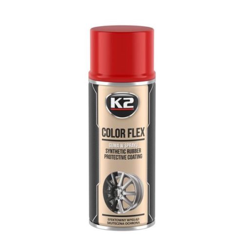 K2 - COLOR FLEX CARBON Gumi festék spray piros - 400 ML
