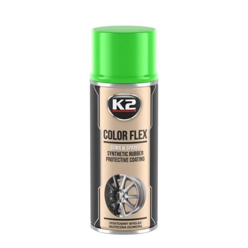 K2 | COLOR FLEX CARBON Gumi festék spray zöld | 400 ML
