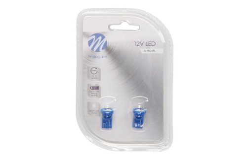 LED IZZÓ W5W 4-SMD 3528 2 DB KÉK – M-TECH