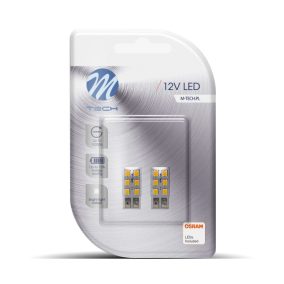 LED Izzó W5W 6-SMD 3528 2 db fehér – M-TECH